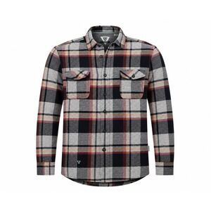 Vissla Gray Burgundy Plaid Cotton Flannel Shirt XL Mens Surf Skater Casual